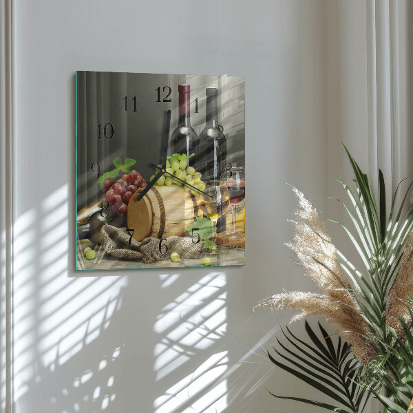 Orologio quadrato Uva per il vino