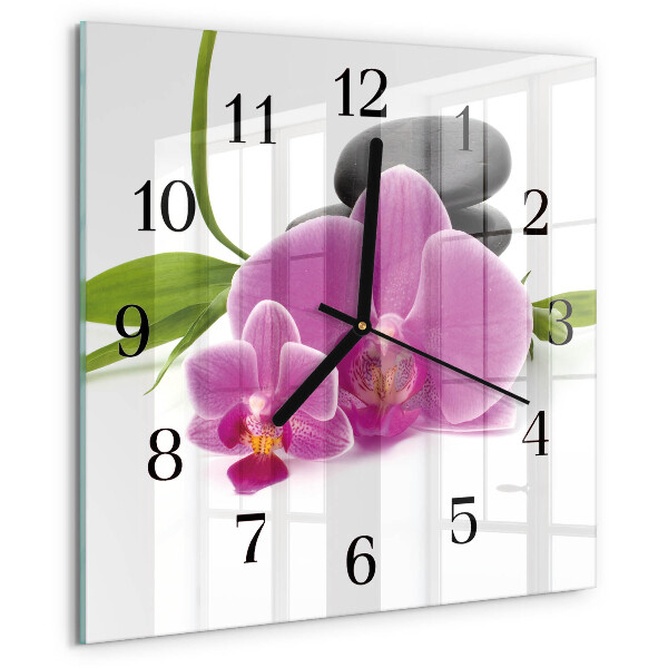 Orologio quadrato Orchidea