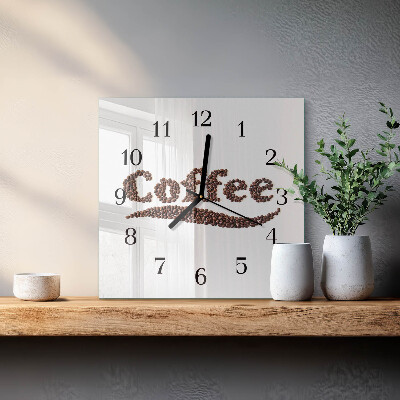Orologio quadrato Caffè 