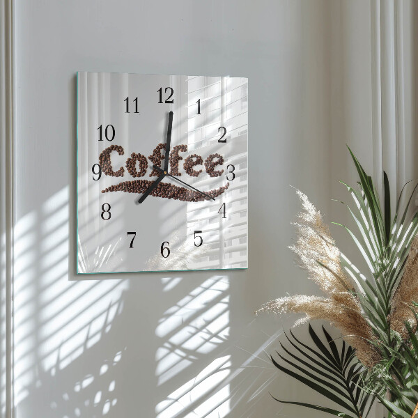 Orologio quadrato Caffè 