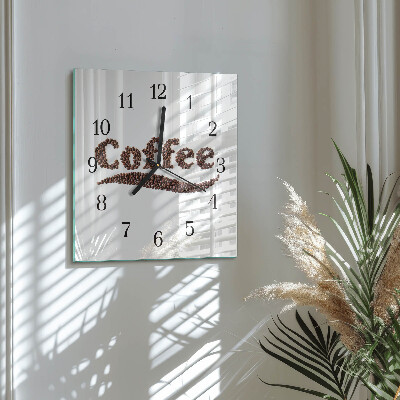 Orologio quadrato Caffè 