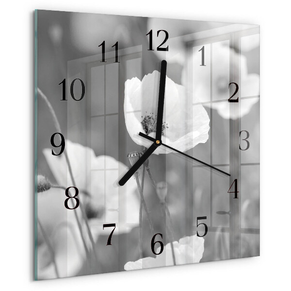 Orologio quadrato Papaveri