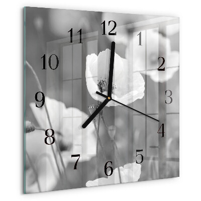 Orologio quadrato Papaveri