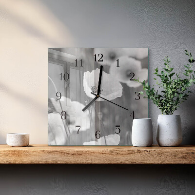 Orologio quadrato Papaveri