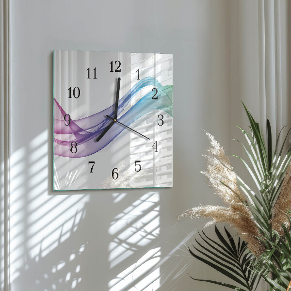 Orologio quadrato Linee astratte