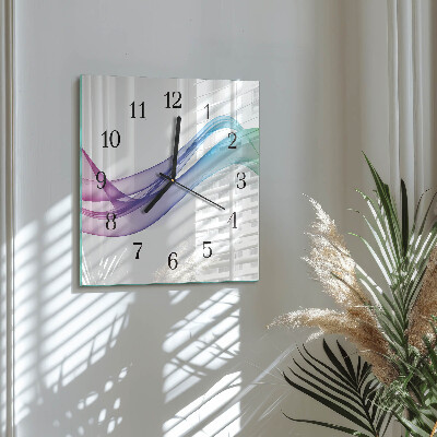 Orologio quadrato Linee astratte