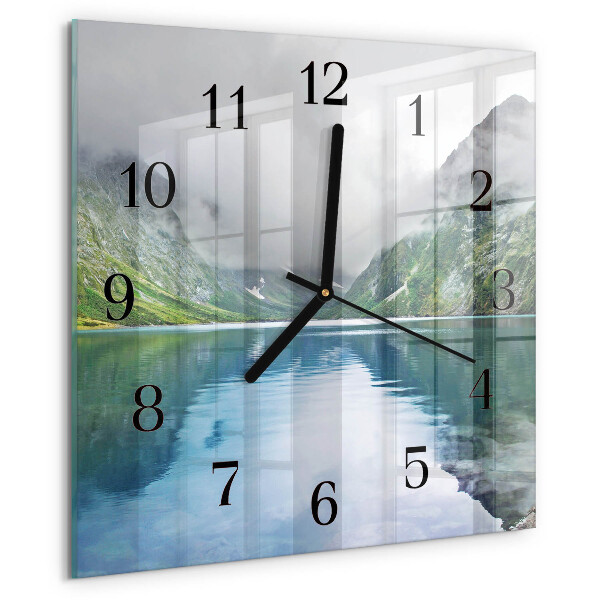 Orologio quadrato Lago di montagna