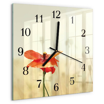 Orologio quadrato Papavero