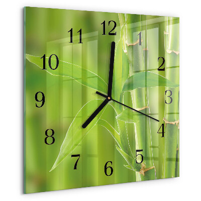 Orologio quadrato Pianta di bambù