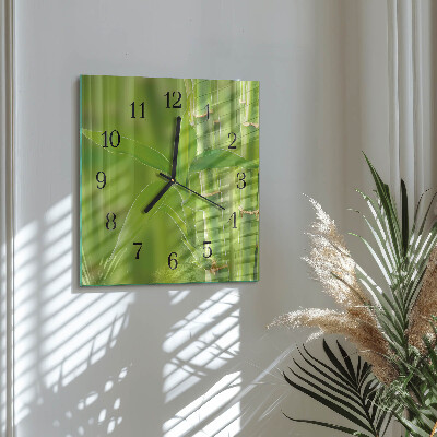 Orologio quadrato Pianta di bambù