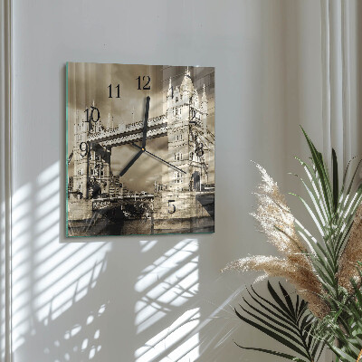 Orologio quadrato Ponte di Londra, seppia