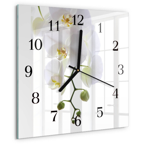 Orologio quadrato Orchidea