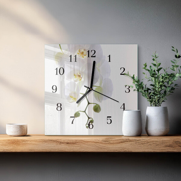 Orologio quadrato Orchidea