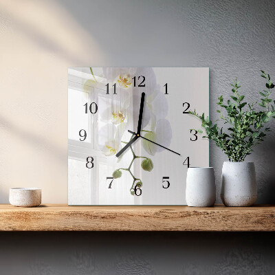 Orologio quadrato Orchidea
