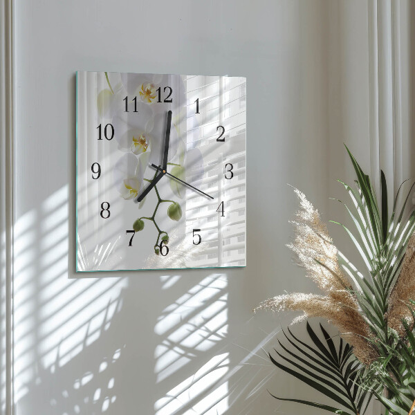 Orologio quadrato Orchidea