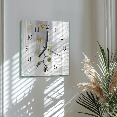 Orologio quadrato Orchidea