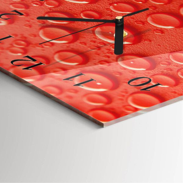 Orologio quadrato Gocce d'acqua