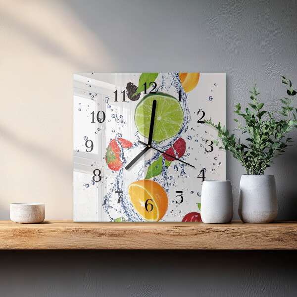 Orologio quadrato Frutta Limone