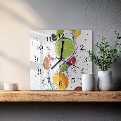 Orologio quadrato Frutta Limone