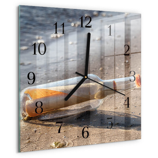 Orologio quadrato Lettera in bottiglia