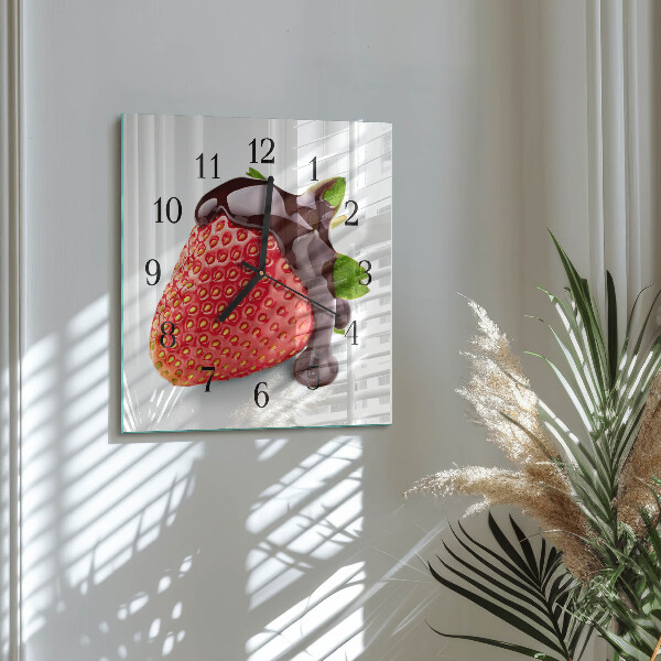 Orologio quadrato Cioccolato alla fragola