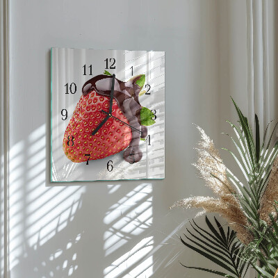 Orologio quadrato Cioccolato alla fragola