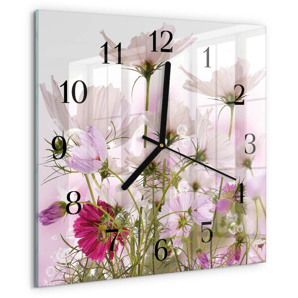 Orologio quadrato Fiori di cosmo