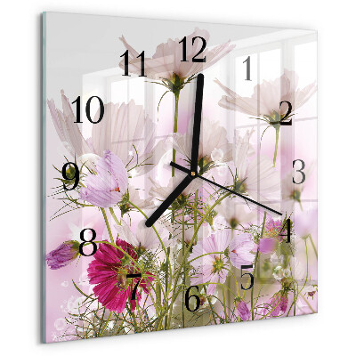 Orologio quadrato Fiori di cosmo