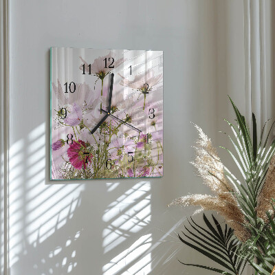 Orologio quadrato Fiori di cosmo