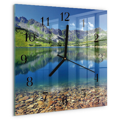 Orologio quadrato Lago di montagna