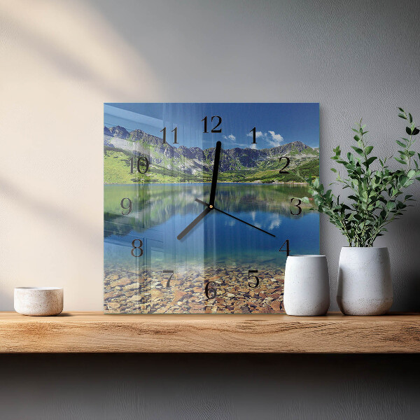 Orologio quadrato Lago di montagna