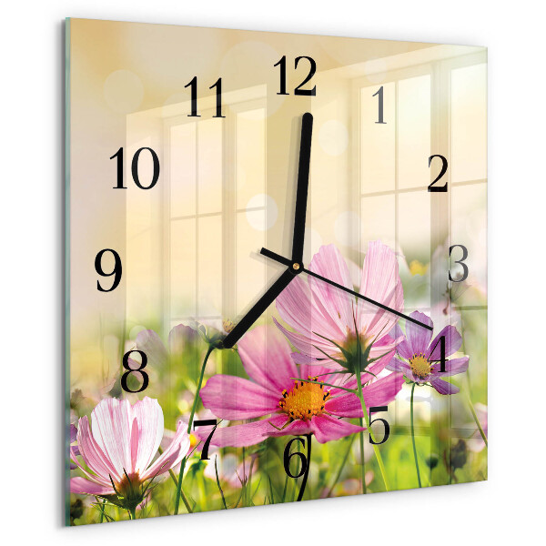 Orologio quadrato Fiori di cosmo