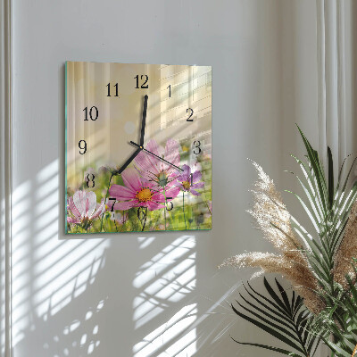 Orologio quadrato Fiori di cosmo