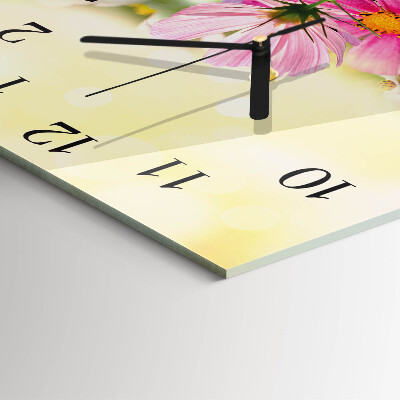 Orologio quadrato Fiori di cosmo