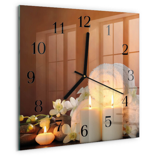 Orologio quadrato Candele da spa