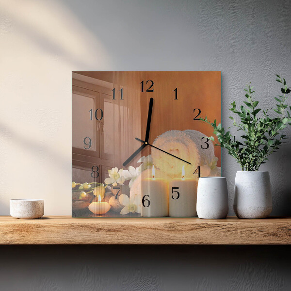 Orologio quadrato Candele da spa