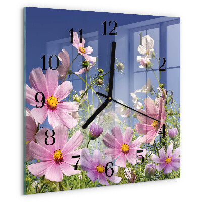 Orologio quadrato Fiori di cosmo