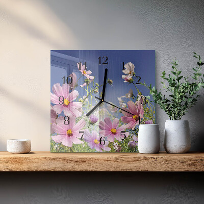 Orologio quadrato Fiori di cosmo