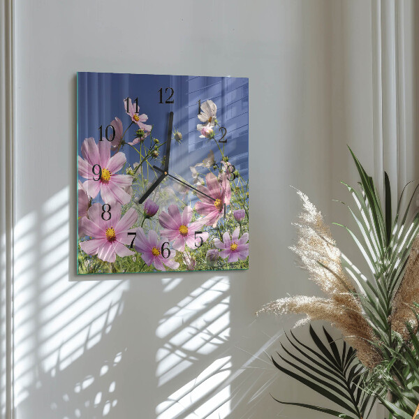 Orologio quadrato Fiori di cosmo