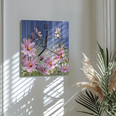 Orologio quadrato Fiori di cosmo