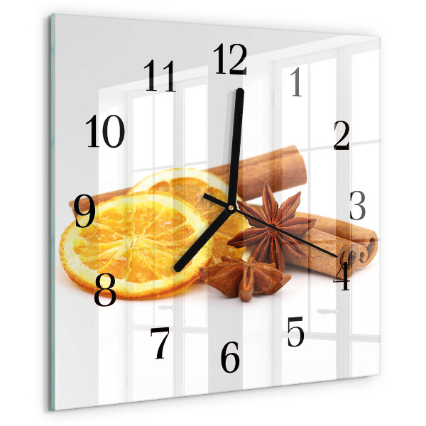 Orologio quadrato Vaniglia con limone