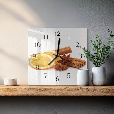 Orologio quadrato Vaniglia con limone