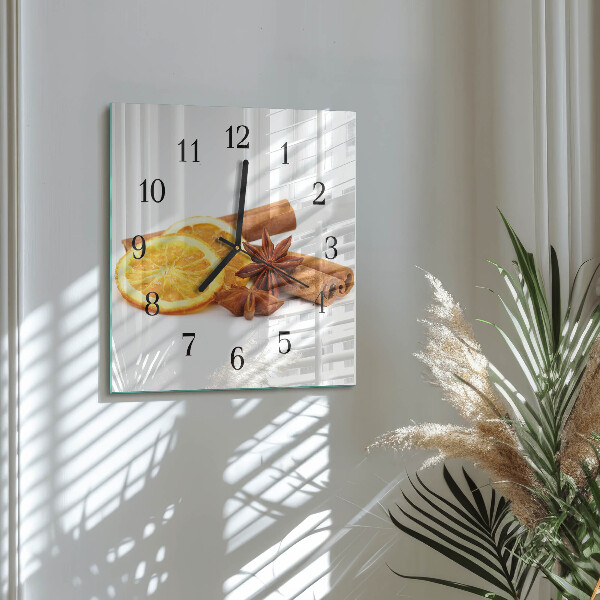 Orologio quadrato Vaniglia con limone