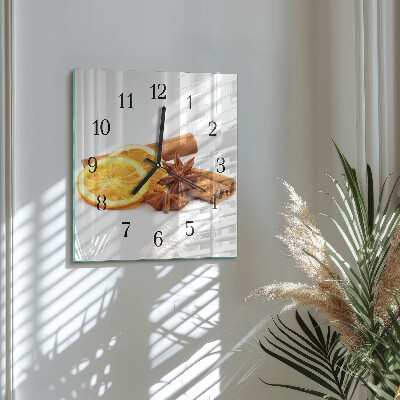 Orologio quadrato Vaniglia con limone