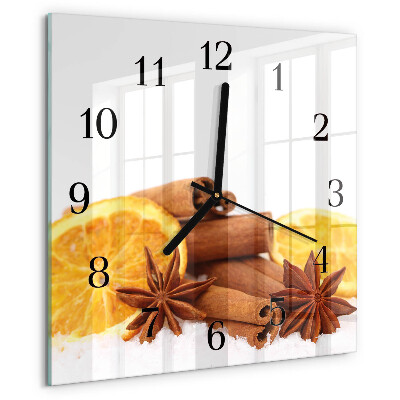 Orologio quadrato Vaniglia con limone