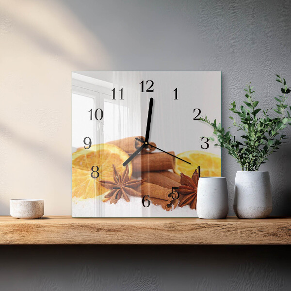 Orologio quadrato Vaniglia con limone