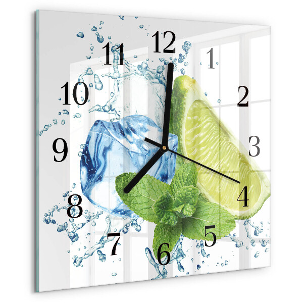 Orologio quadrato Lime e menta