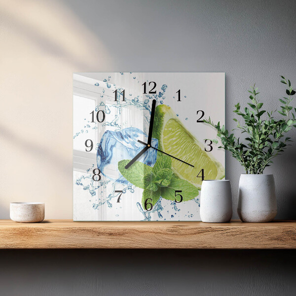 Orologio quadrato Lime e menta