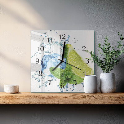 Orologio quadrato Lime e menta