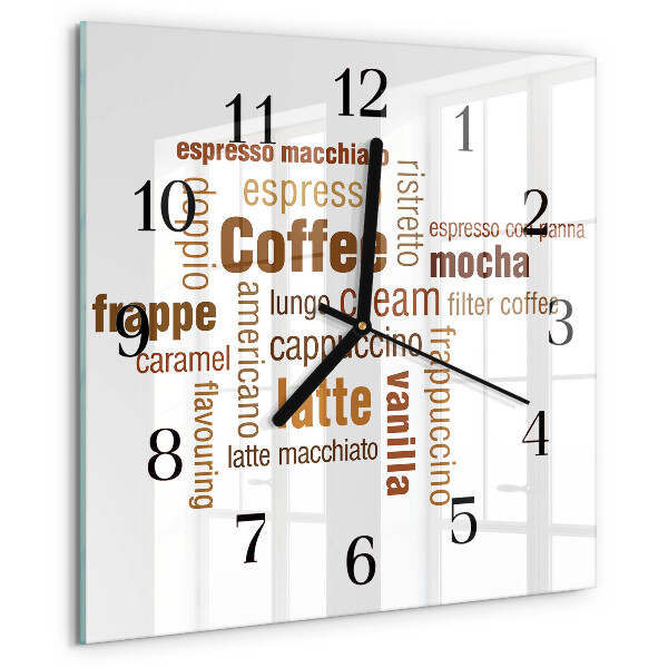 Orologio quadrato Caffè